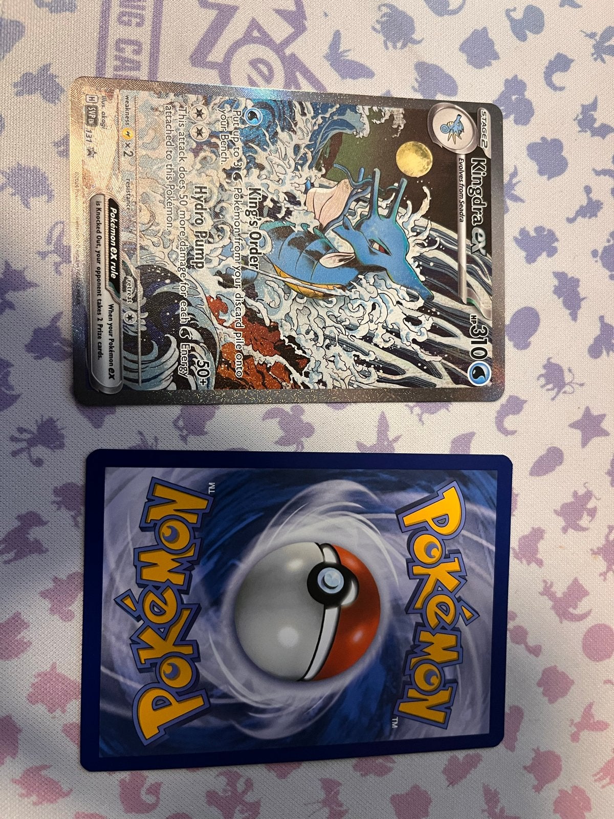 Pokémon Kingdra ex en Greninja ex kaarten, Ophalen of Verzenden, Zo goed als nieuw, Meerdere kaarten, Foil