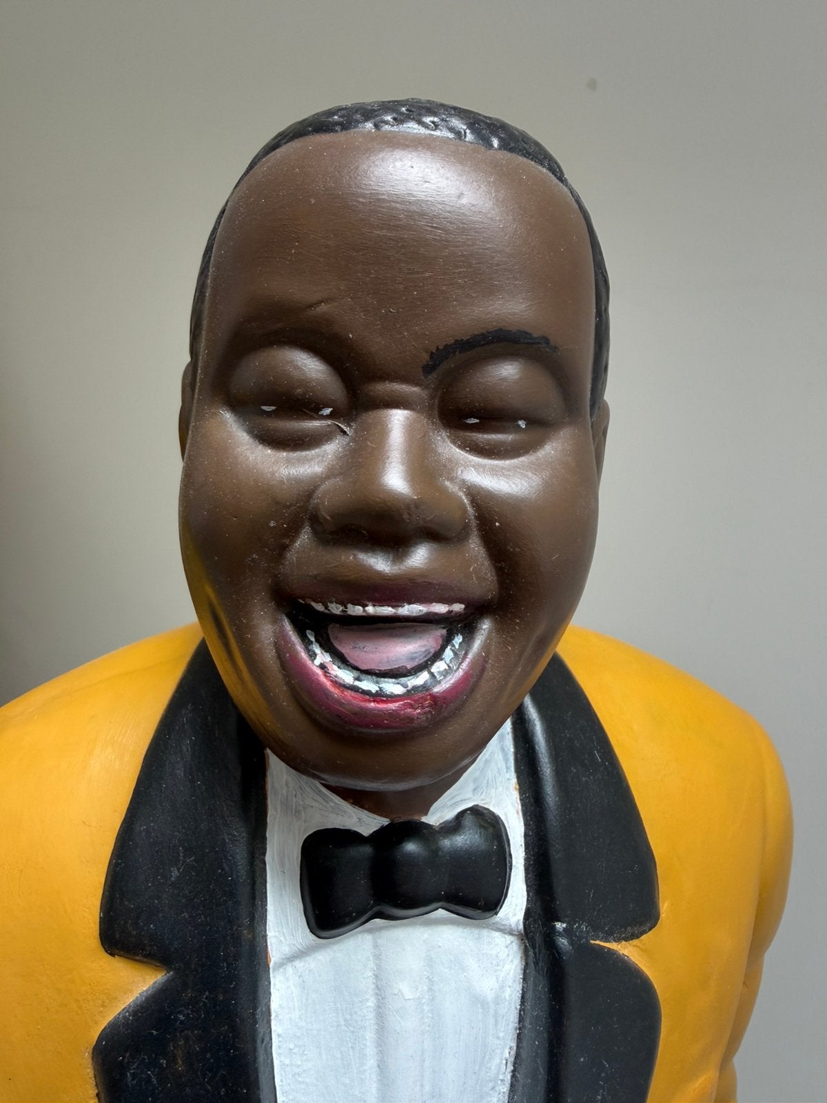 Louis Armstrong beeld - Jazz legende sculptuur, Antiek en Kunst, Ophalen, 50 - 100 cm, Steen of Keramiek, Beeld