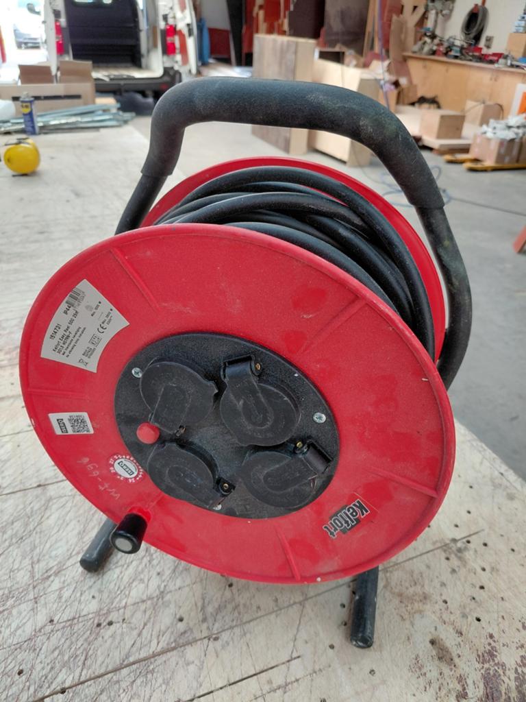 Kelfort haspel 25m, Ophalen of Verzenden, Gebruikt, Kabel of Snoer
