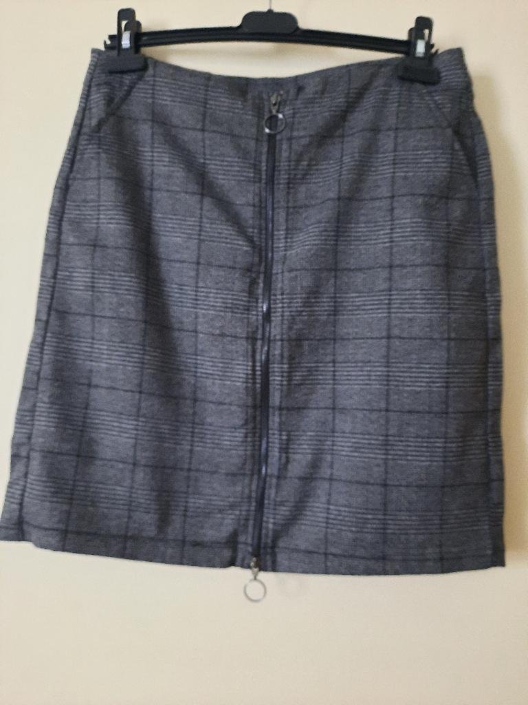 Kaffe rok maat 38 grijs/zwart, Maat 38/40 (M), Kaffe, Zwart, Ophalen of Verzenden