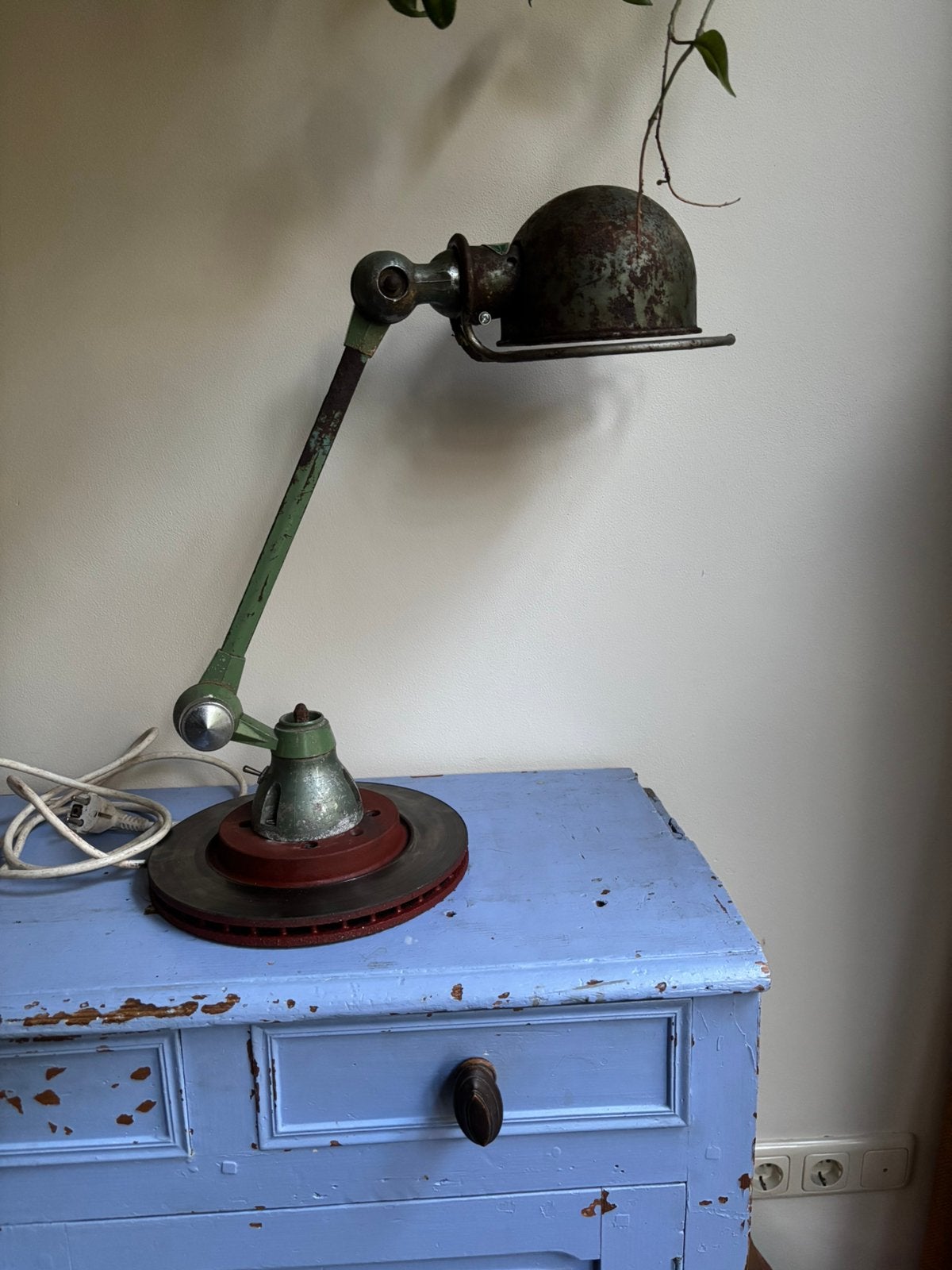 Vintage lamp Jielde stoer brocante gebruikt, Ophalen of Verzenden