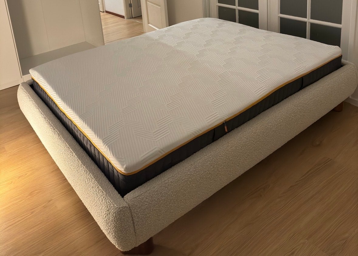 Mila Bouclé Bed 160x200 cm - La Redoute Interieurs, Ophalen, Tweepersoons, Zo goed als nieuw, Stof