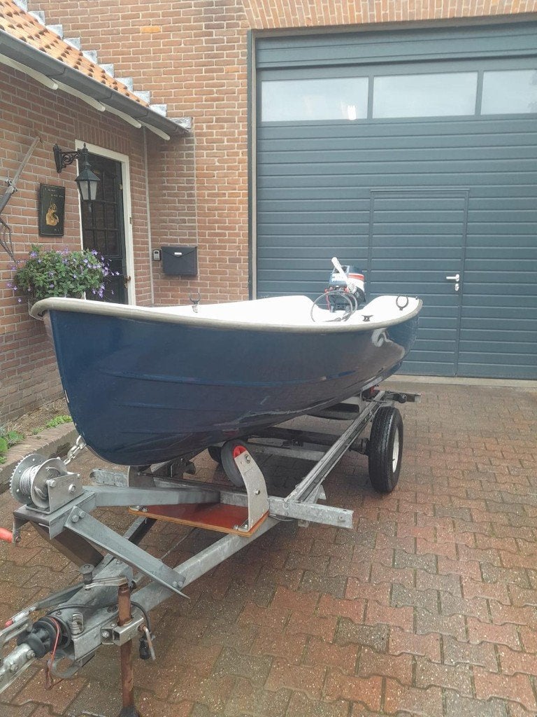 Motorboot met trailer, Watersport en Boten, Gebruikt, Trailer, Polyester, 2 m