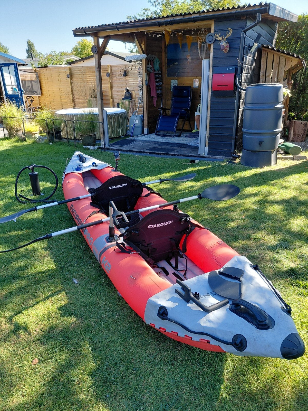Intex Excursion Pro K2 Opblaasbare Kajak, Watersport en Boten, Ophalen, Opblaasbaar, Zo goed als nieuw, 2-persoons