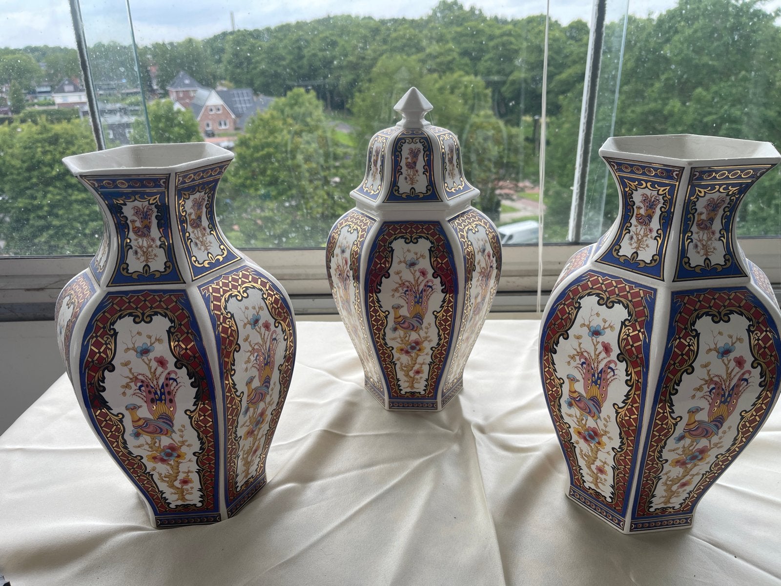 Set van 3 Italiaanse vazen, B&G, ca. 35 cm hoog, Ophalen of Verzenden