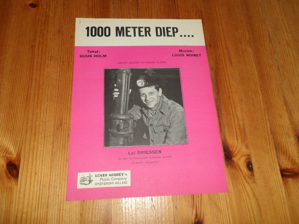 1000 meter diep - louis noiret / guus holm, Muziek en Instrumenten, Gitaar, Ophalen of Verzenden, Zo goed als nieuw, Artiest of Componist