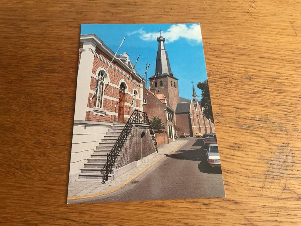 O244 Baarle Nassau Baarle Hertog gemeentehuis kerk, Ophalen of Verzenden, Noord-Brabant