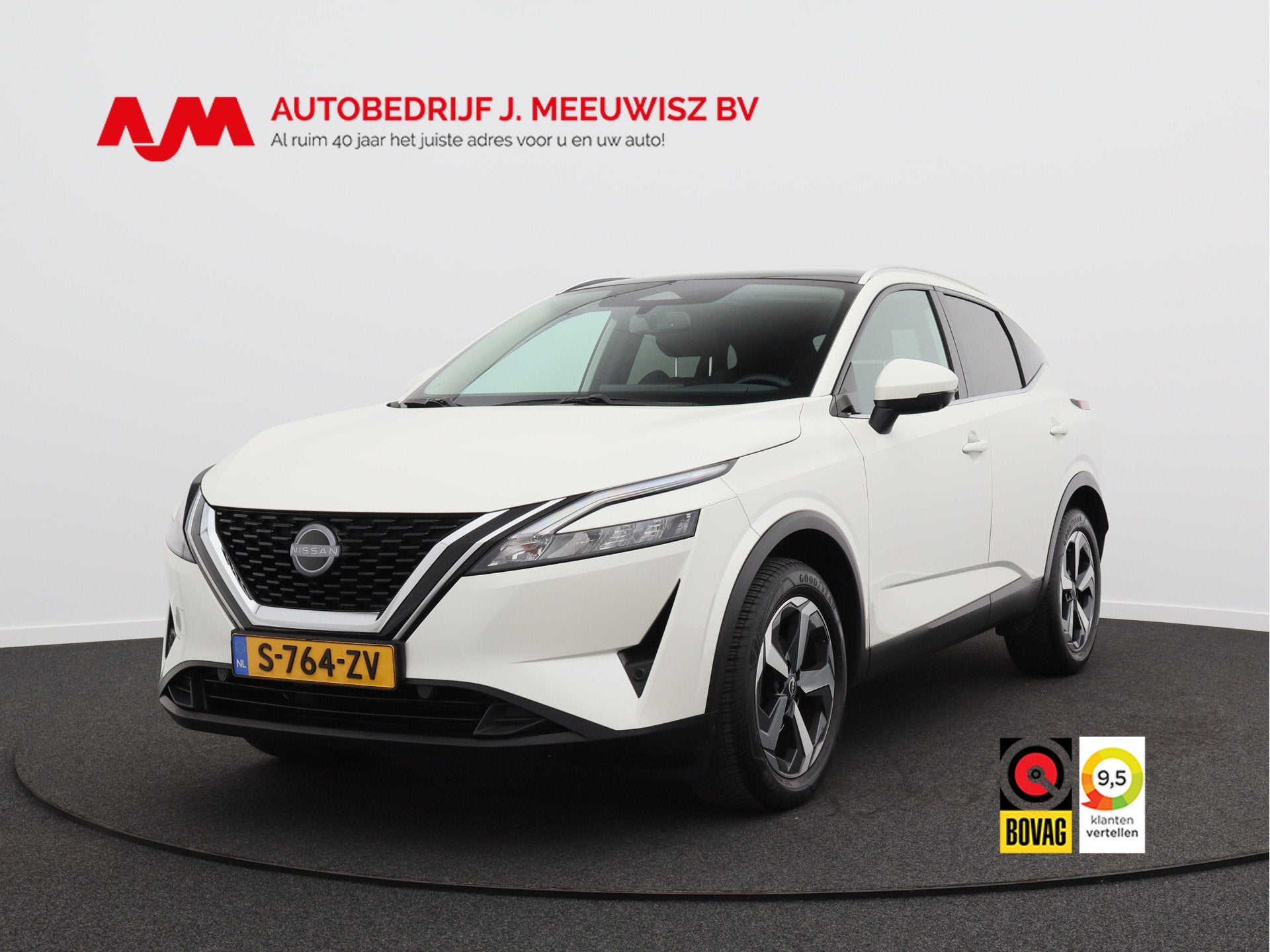 Nissan QASHQAI 1.3 MHEV Xtronic N-Connecta/ automaat/ trekha, Auto's, Stof, Wit, Origineel Nederlands, Bedrijf
