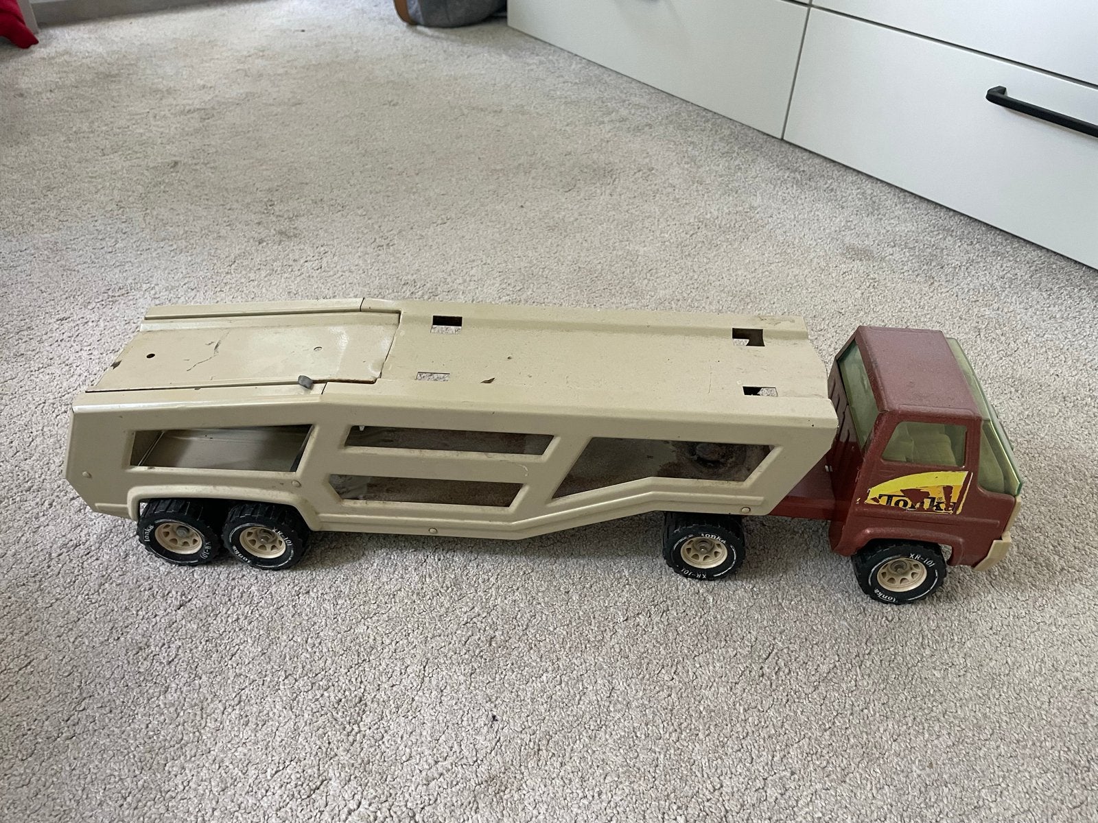 Vintage Tonka Auto Transporter Vrachtwagen, Ophalen, Gebruikt