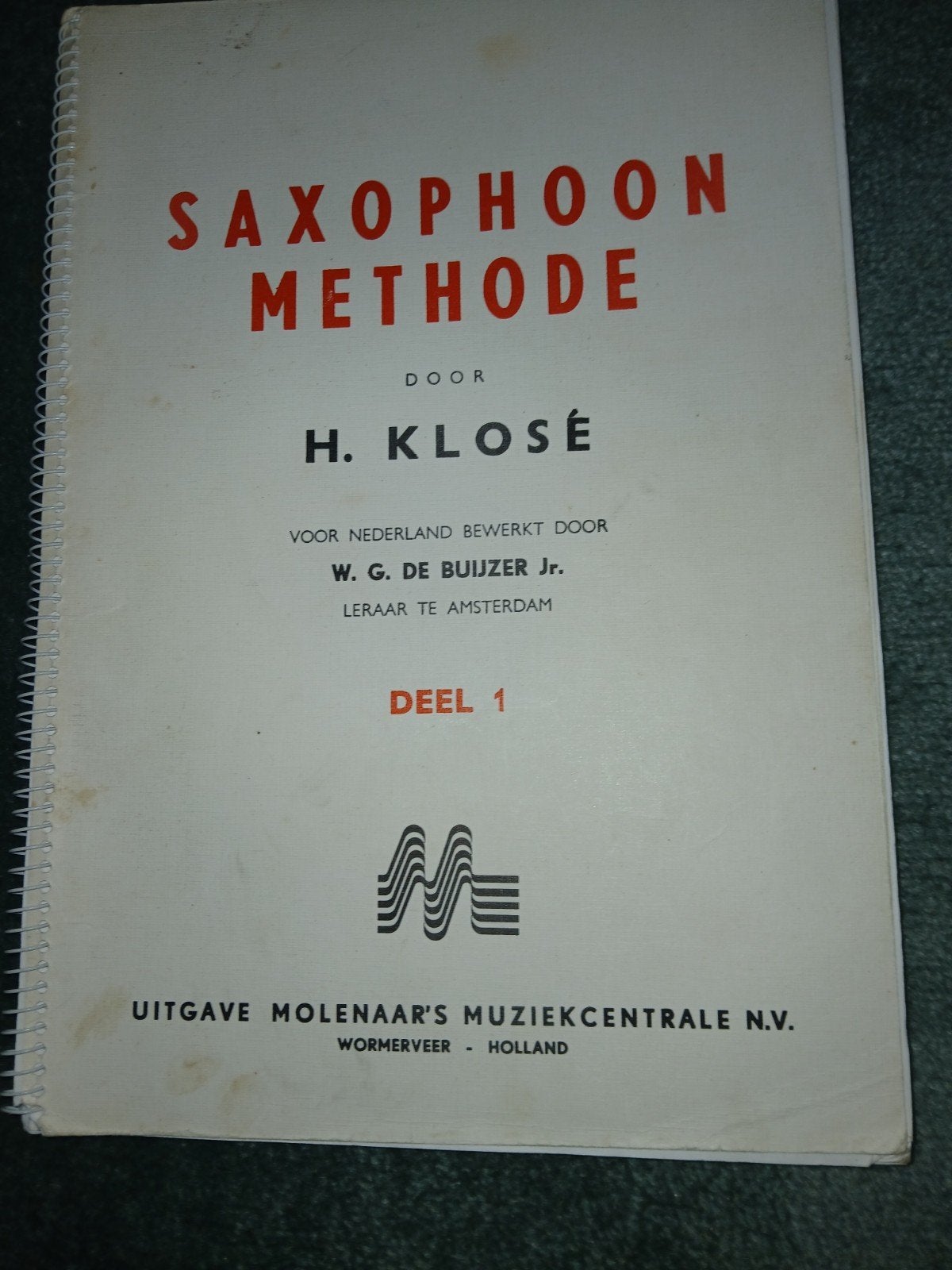 Saxofoon Methode Deel 1 - H. Klos&eacute;, Muziek en Instrumenten, Gebruikt, Verzenden, Overige genres, Saxofoon