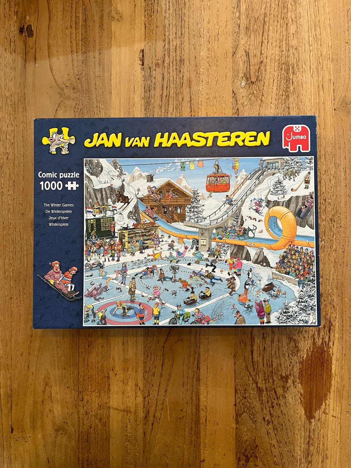 Jan van Haasteren De Winterspelen 1000 stukjes, Ophalen, 500 t/m 1500 stukjes, Gebruikt, Legpuzzel