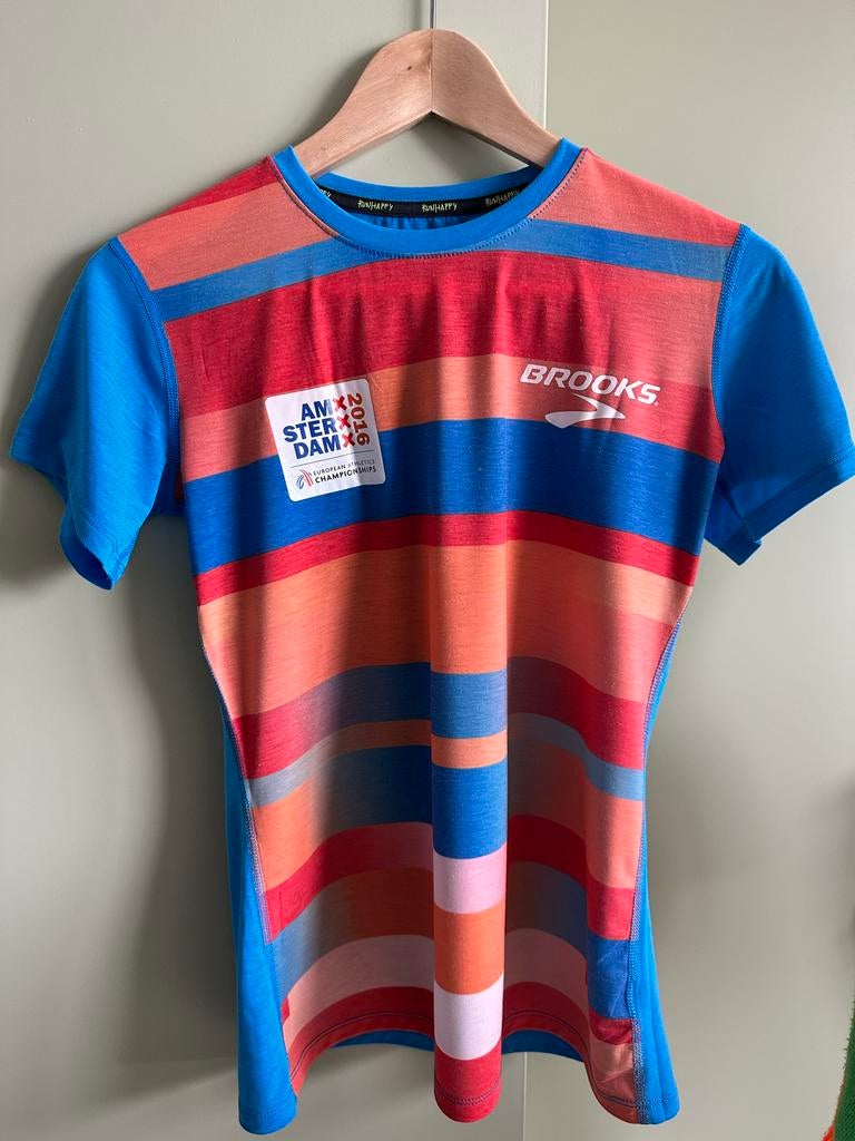 Vrijwilligers T-shirt EK Atletiek Amsterdam 2016 - Brooks XS, Overige kleuren, Overige typen, Ophalen of Verzenden, Maat 34 (XS) of kleiner