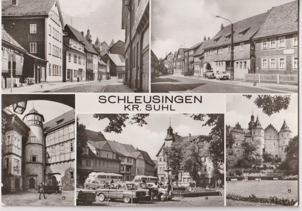 577 Schleusingen Kr. Suhl Bahnhofstraße Suhler Straße Marktp, Verzenden, 1960 tot 1980, Ongelopen, Duitsland