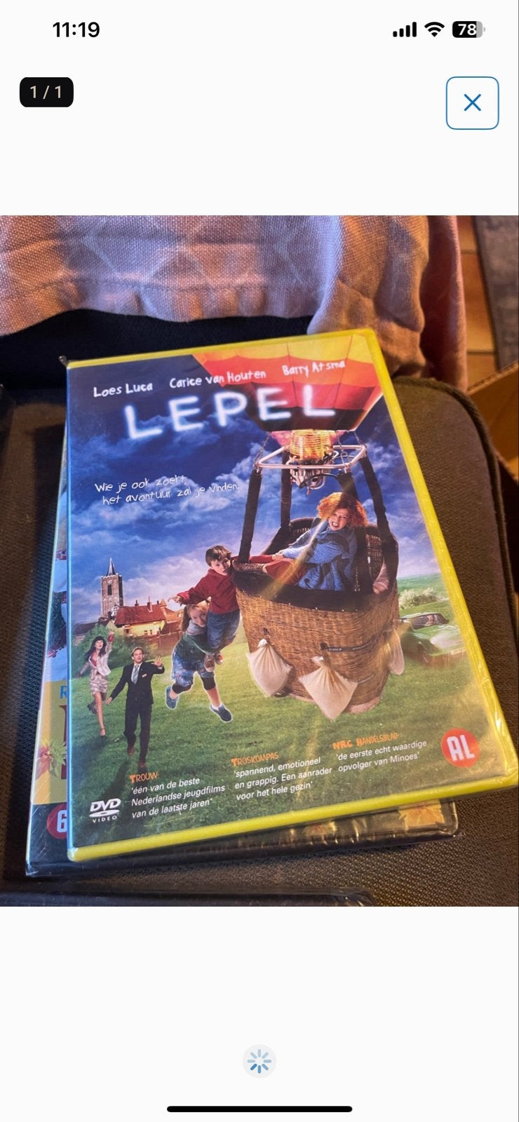 Lepel DVD - Nederlandse jeugdfilm, Gebruikt, Alle leeftijden, Familie, Film