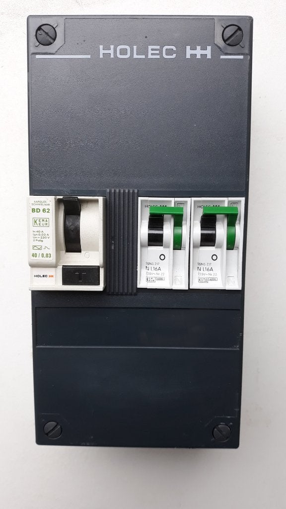 Holec Eaton 1fase 2groep meterkast groepenkast stoppenkast, Ophalen of Verzenden, Gebruikt, Eaton, Overige typen