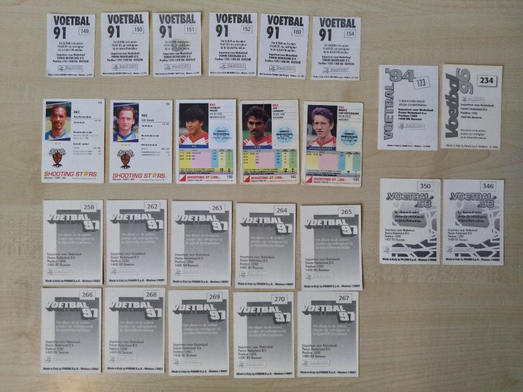 Gezocht & te koop / ruil RKC Waalwijk voetbalplaatjes Panini, Verzamelen, Verzenden, Zo goed als nieuw, Overige binnenlandse clubs