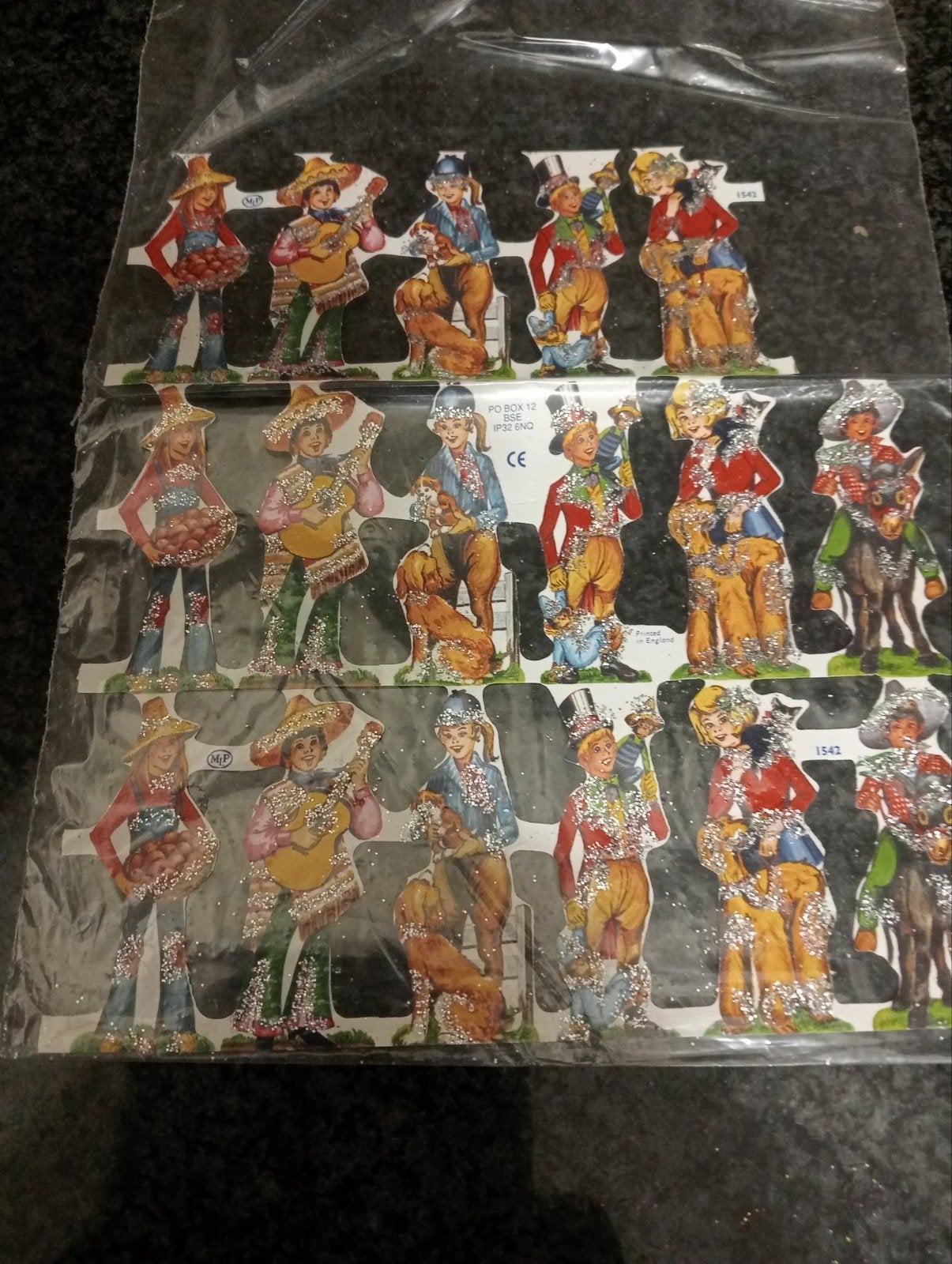 Vintage Poëzie Album Plaatjes - Glitter Cowboy & Meisjes, Verzamelen, Ophalen of Verzenden, Nieuw, Overige typen