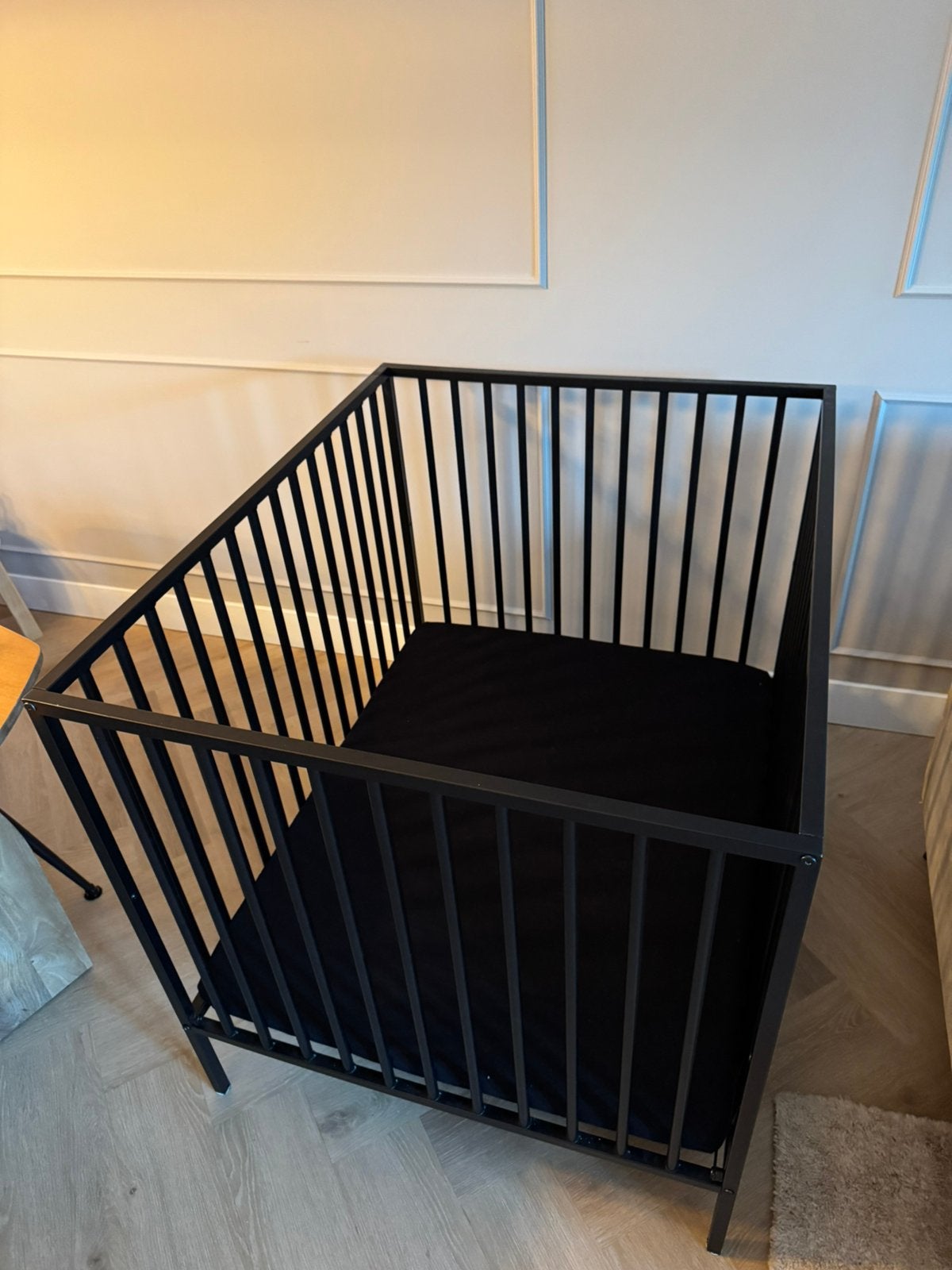 Baby box - Staal - Verstelbaar, Kinderen en Baby's, Boxen, Ophalen, Zo goed als nieuw, Vierkant