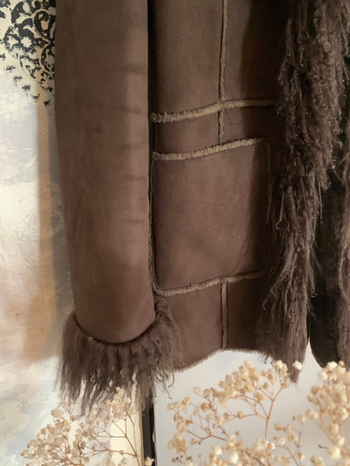Vintage mongolian fur S, Maat 38/40 (M), -, Ophalen of Verzenden, Zo goed als nieuw