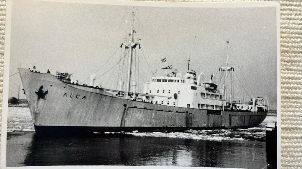 ALCA - 1954  Nederl & Belg. vlag. Plouvier  Rotterdam, Verzamelen, Scheepvaart, Ophalen of Verzenden, Zo goed als nieuw, Kaart, Foto of Prent