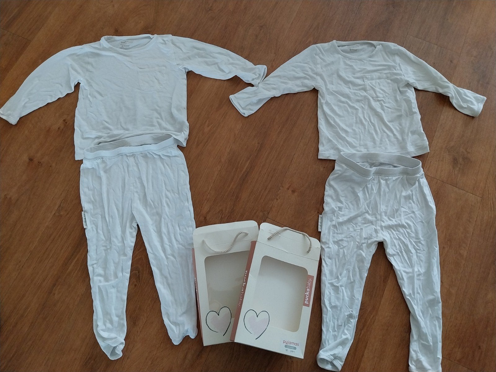 2 Puckababy Tencel Pyjama's Zomer, 18-24 maanden, Ophalen of Verzenden, Zo goed als nieuw, Puckababy, Jongetje of Meisje