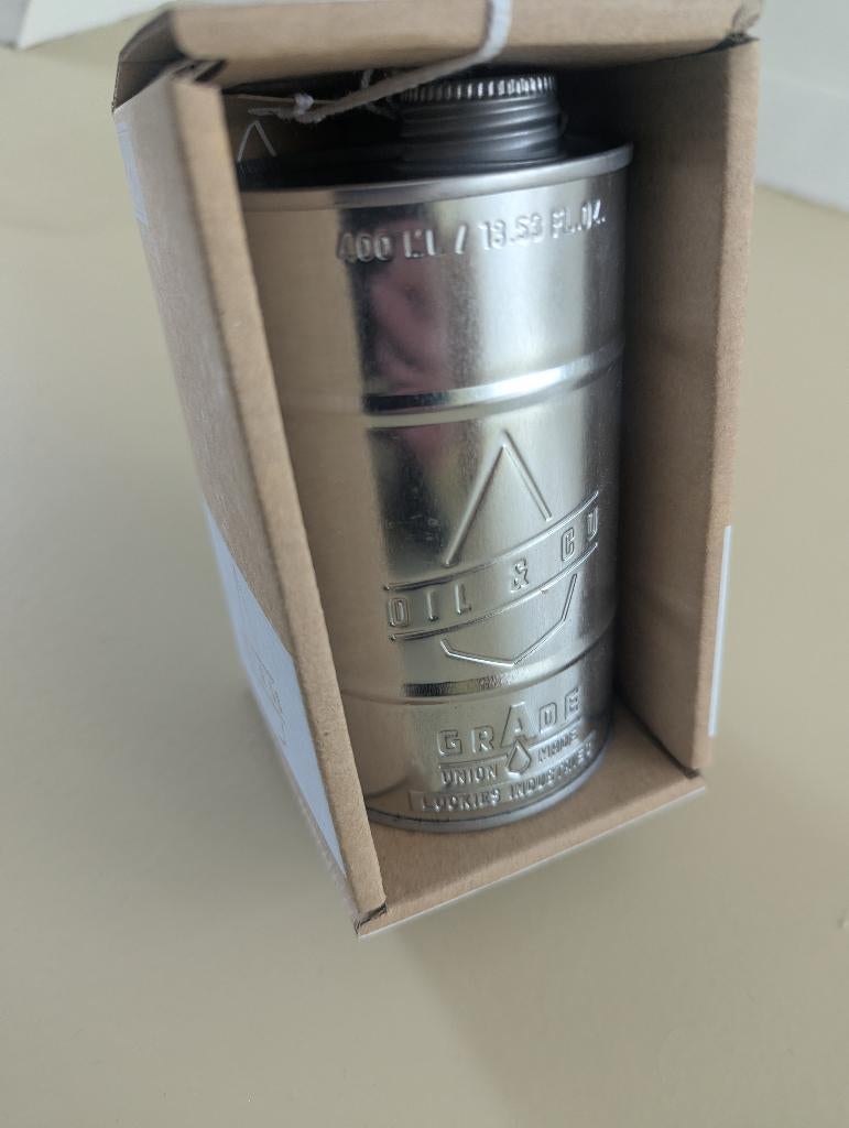 Oil & Co kookolie of olijfolie vaatje, Nieuw, Ophalen of Verzenden, Metaal, Grijs