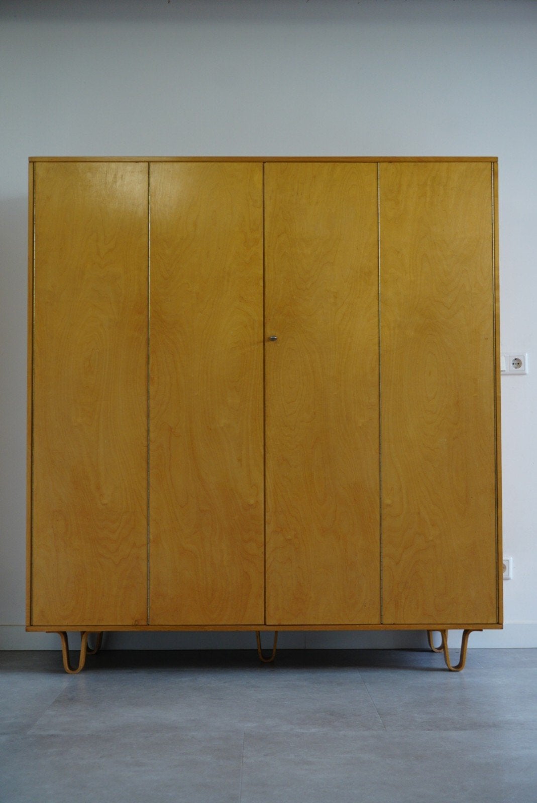 Pastoe kledingkast KB04 – Cees Braakman-berkenserie – 60s, Huis en Inrichting, Gebruikt, ., 150 tot 200 cm, Ophalen of Verzenden