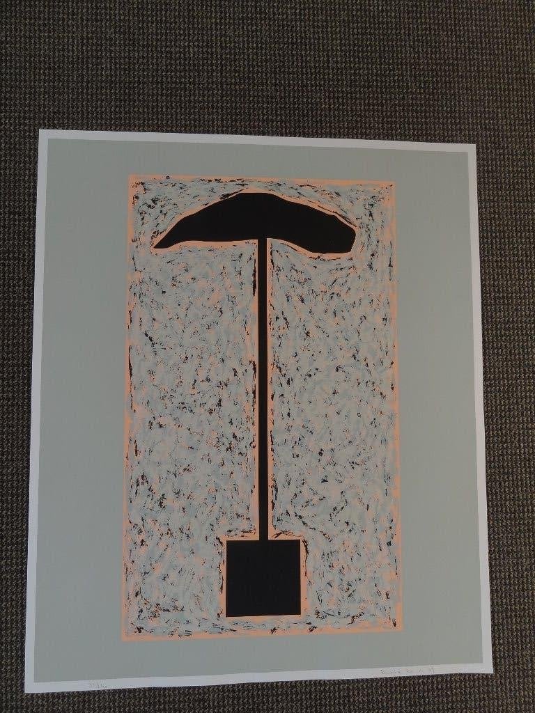 Zeefdruk nr 44/50 van Zeegers 1988 . 58 x 42 cm, Antiek en Kunst, Gesigneerd, Verzenden, Abstract, Zeefdruk
