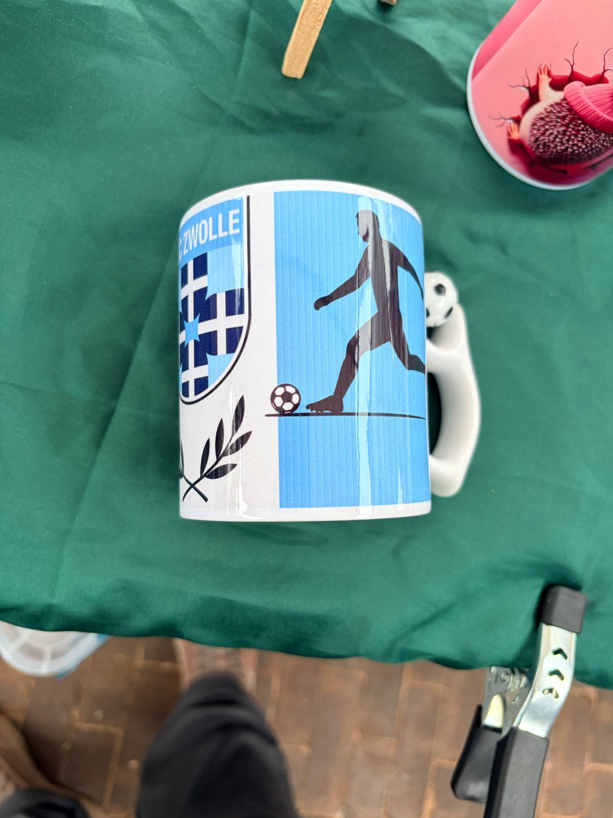 Unieke handgemaakte PEC Zwolle mok - 1x gedrukt, Meerkleurig, Overige stijlen, Nieuw, Ophalen of Verzenden