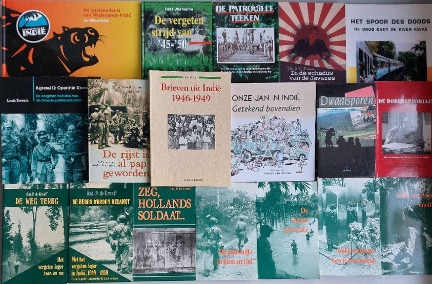 Diverse boeken over militairen in Nederland-Indië, Verzamelen, Ophalen of Verzenden, Landmacht, Nederland, Boek of Tijdschrift