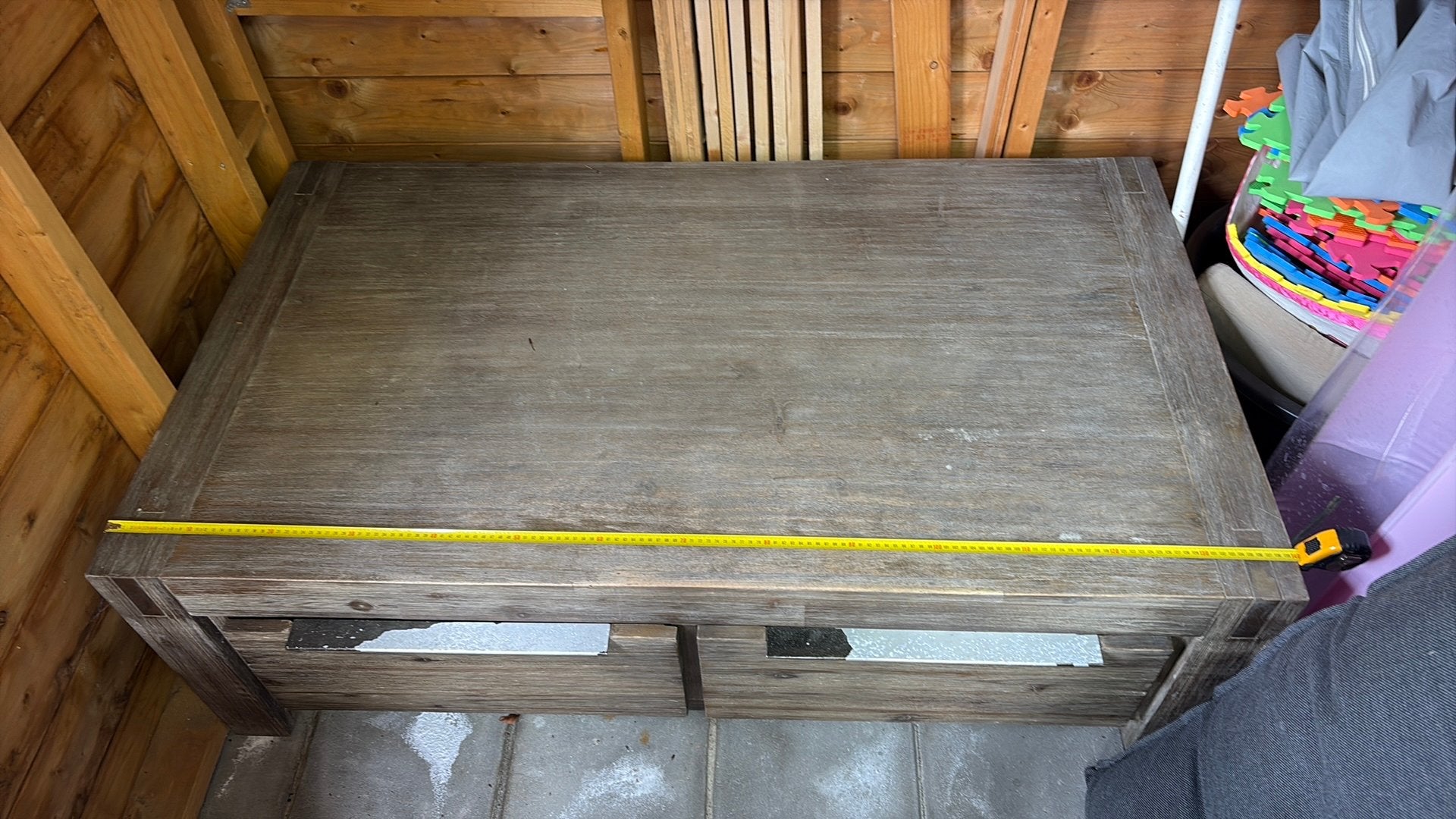 Salontafel acacia, Ophalen, 100 tot 150 cm, 50 tot 100 cm, Zo goed als nieuw