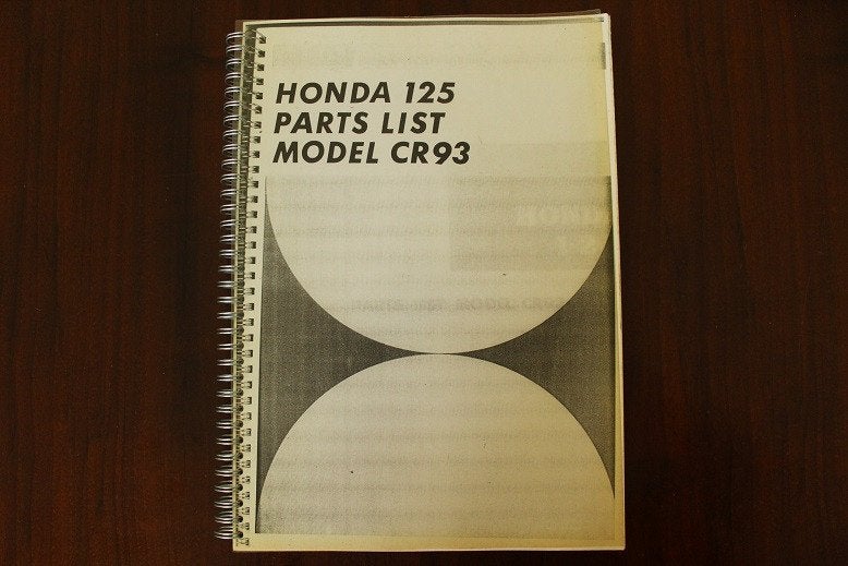 Honda CR93 125 1964 parts list 125 twin racer Kopie, Motoren, Ophalen of Verzenden, Honda