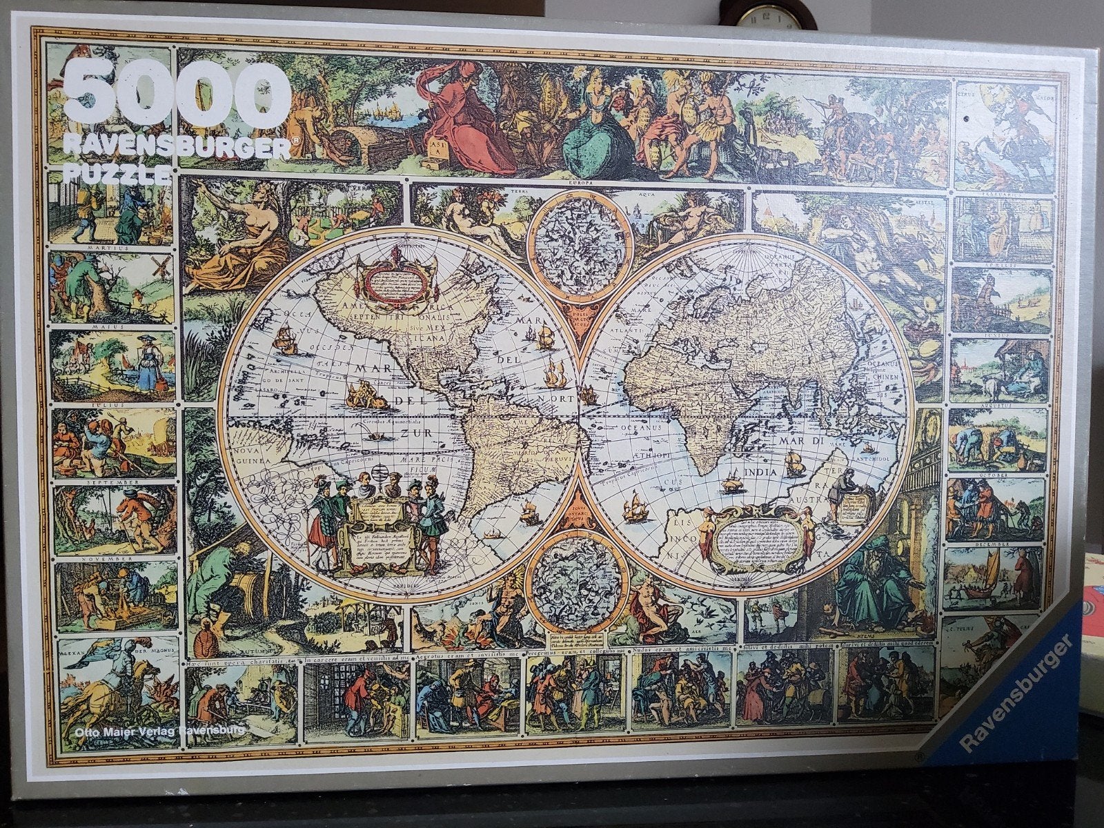 Ravensburger Legpuzzel 5000 stukjes Historische Wereldkaart, Hobby en Vrije tijd, Denksport en Puzzels, Ophalen of Verzenden, Meer dan 1500 stukjes