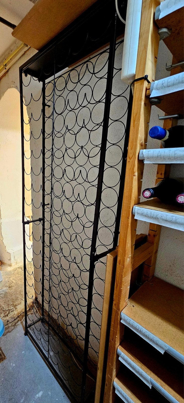Wijnrek, Huis en Inrichting, Woonaccessoires | Wijnrekken, Ophalen, Metaal, 75 cm of meer