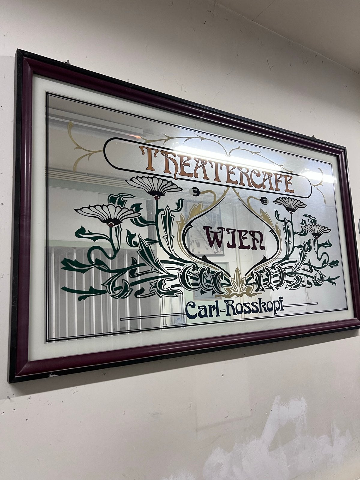Vintage Theatercafe Wien Spiegel - Carl Rosskopf, Ophalen