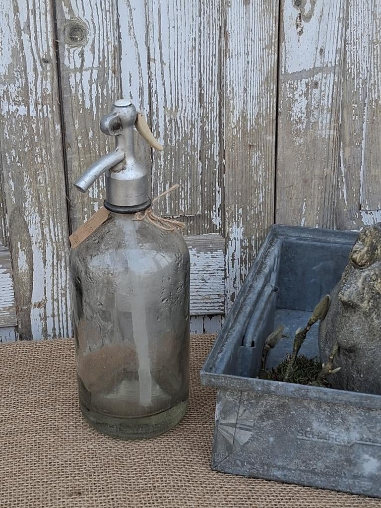 Oude sifon / spuitfles, brocante - Debrocantekip, Ophalen of Verzenden