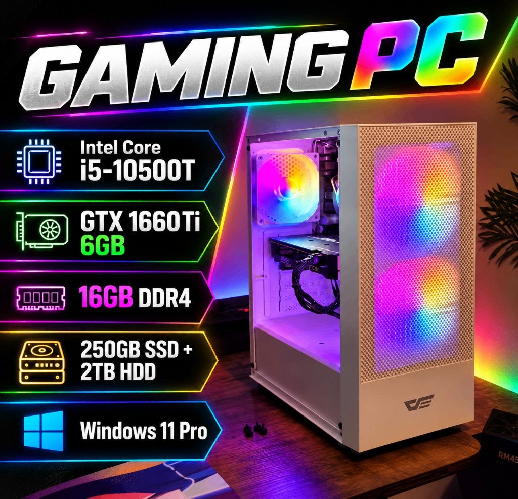 Gaming-pc | i5-10500T | GTX 1660 Ti 6GB | 16GB | 2+TB, Computers en Software, Refurbished, Ophalen of Verzenden, Gaming, HDD