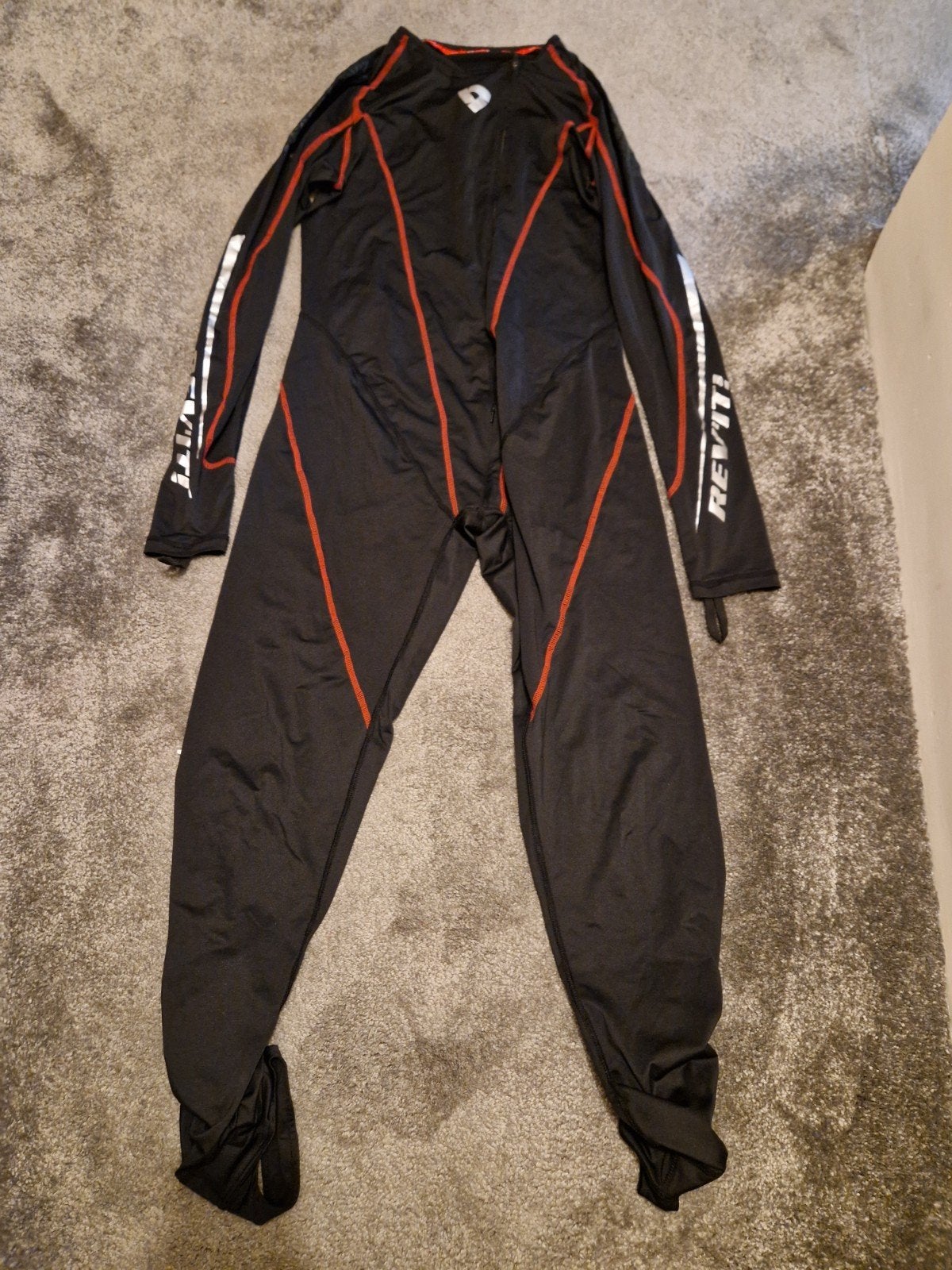 Rev'it! Onderpak/Overall - Zwart met rode accenten, Motoren, Ophalen of Verzenden, Tweedehands, Dames, REV'IT!