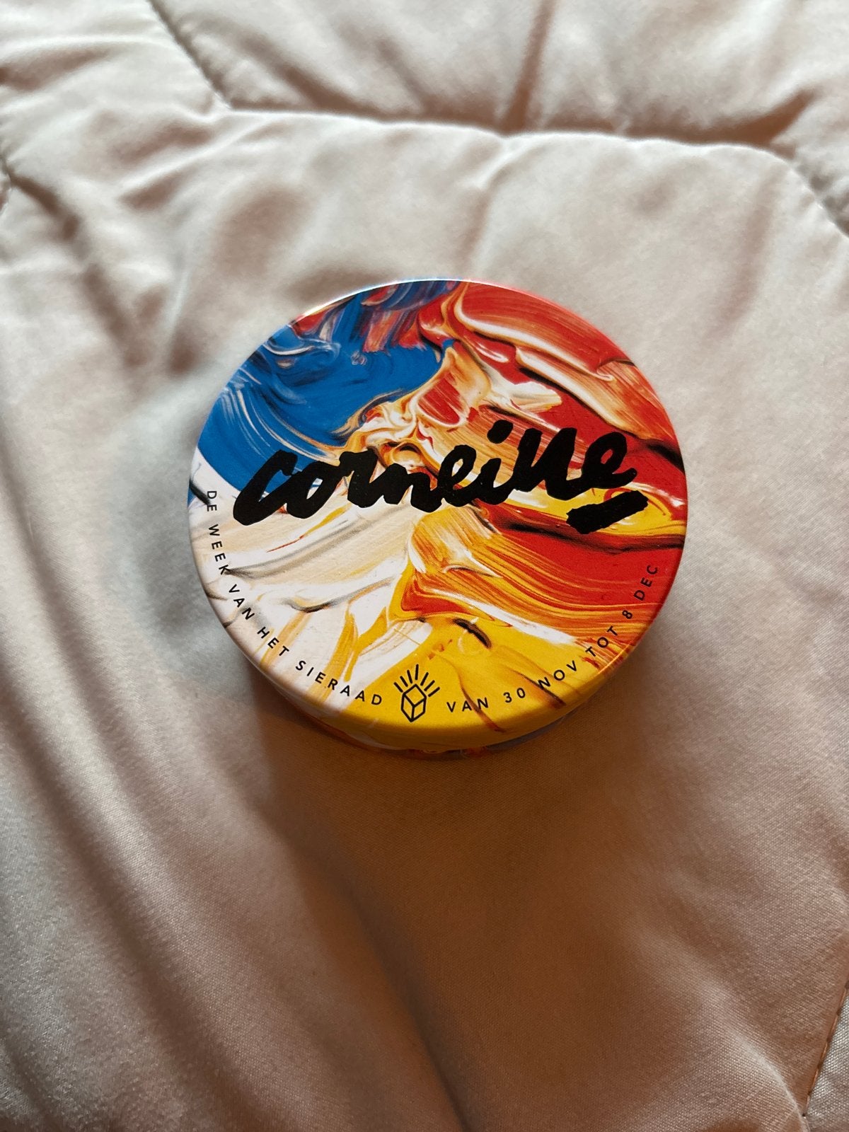 Corneille zilveren broche met handtekening en doosje, Minder dan 4 cm, Ophalen of Verzenden, Zo goed als nieuw, Zilver