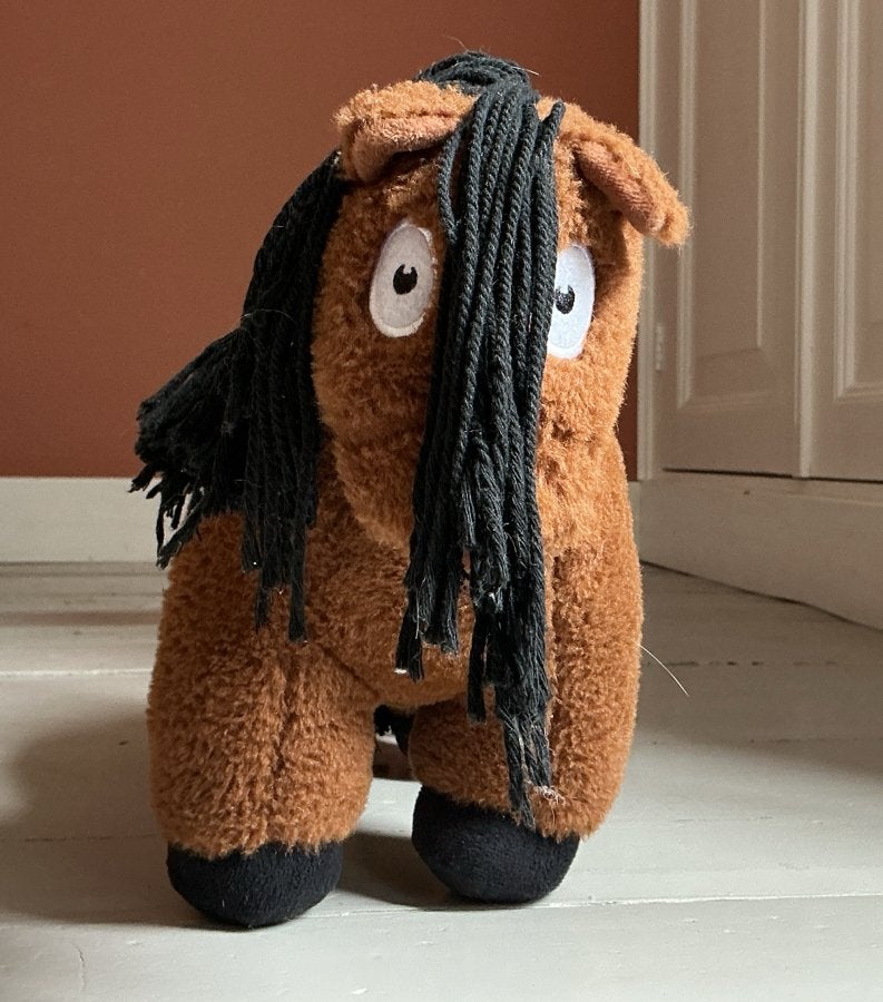 Crafty Pony Bruin Knuffel Paard, Kinderen en Baby's, Speelgoed | Knuffels en Pluche, Paard, Gebruikt, Overige merken, Ophalen of Verzenden