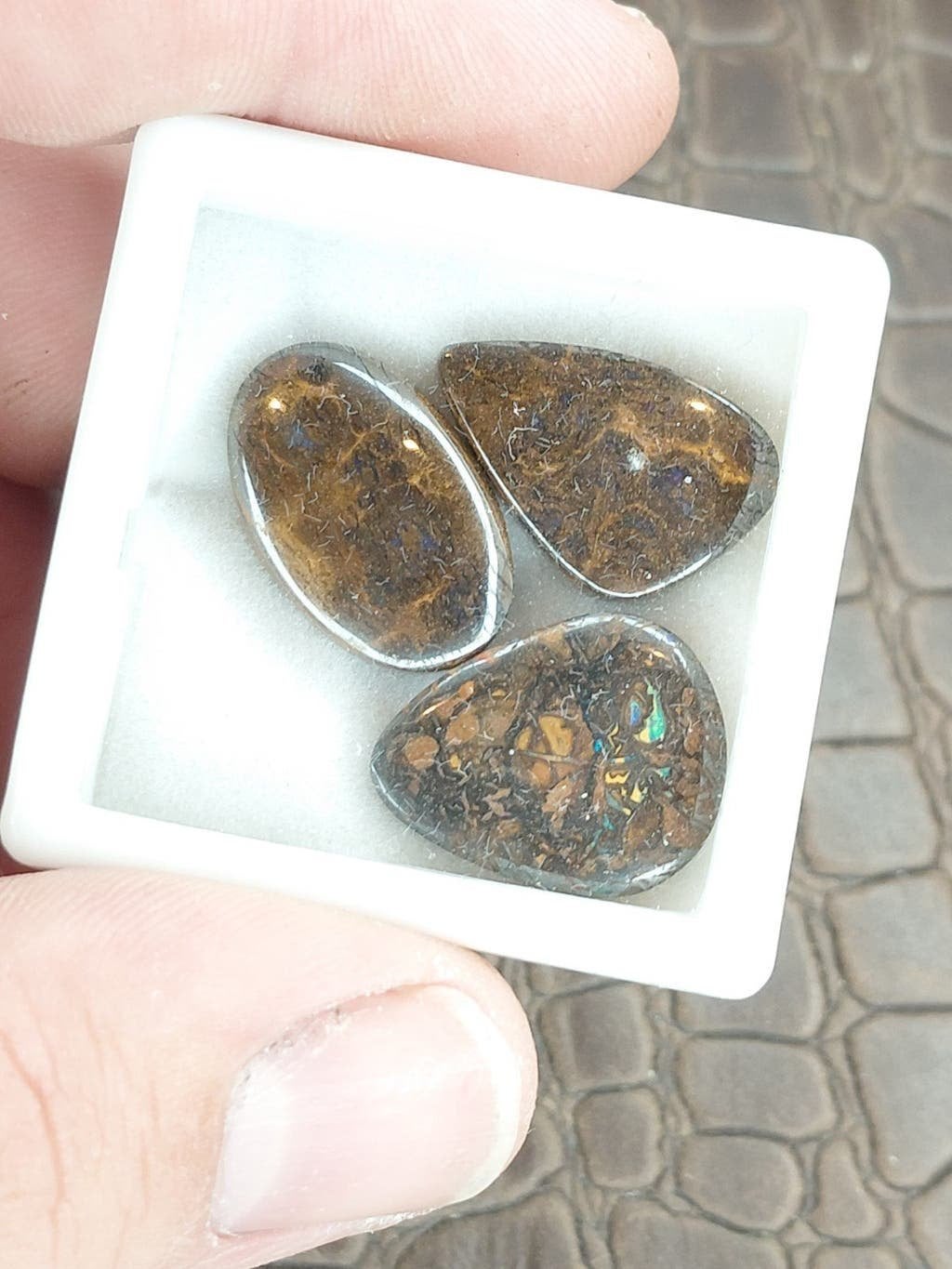hand geslepen Queensland boulder opaal2, Ophalen of Verzenden, Nieuw