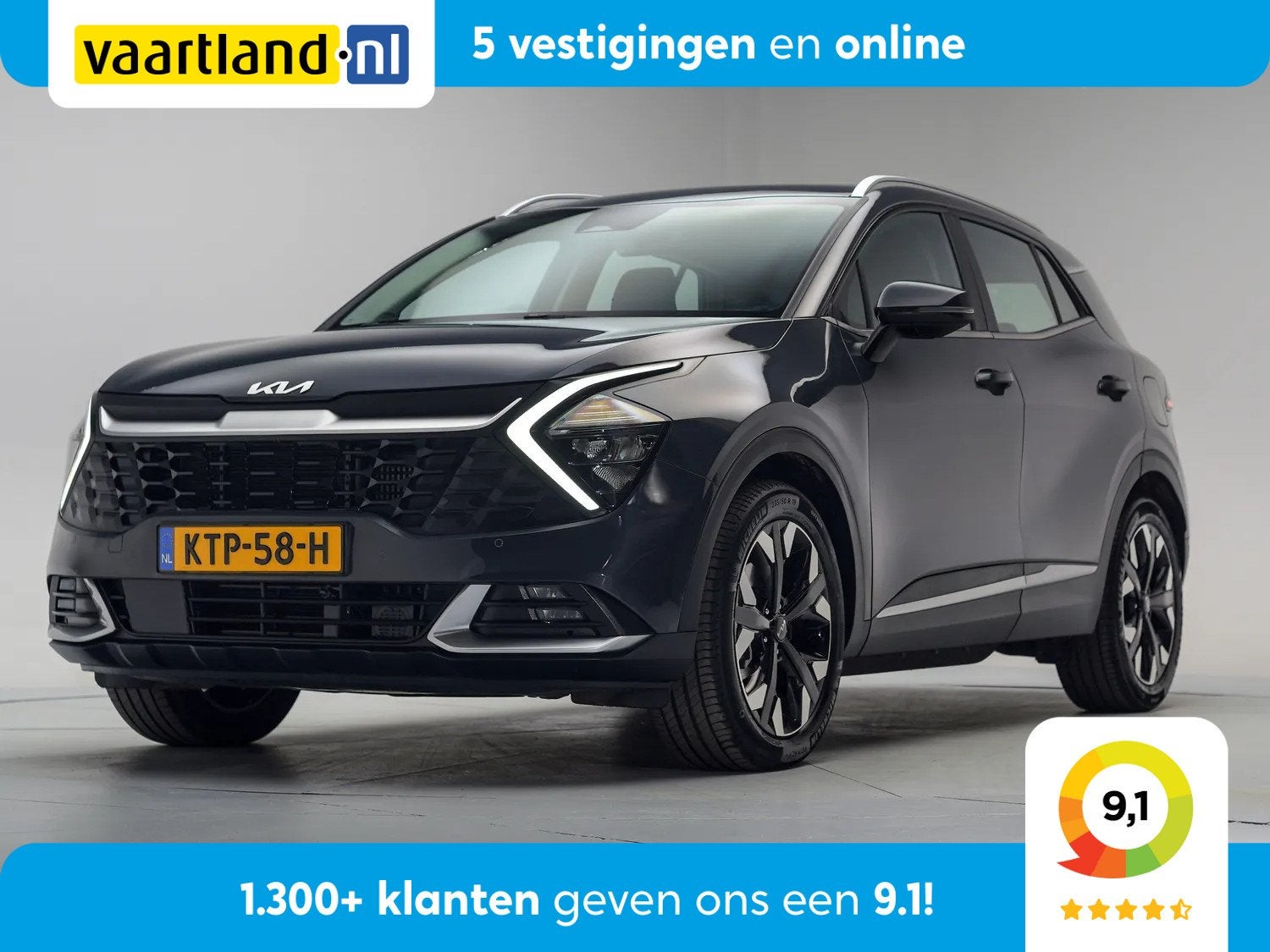 Kia Sportage 1.6 GDi PHEV AWD 265pk DynamicLine Aut. [ LED A, Auto's, Automaat, 1350 kg, Gebruikt, 4 cilinders