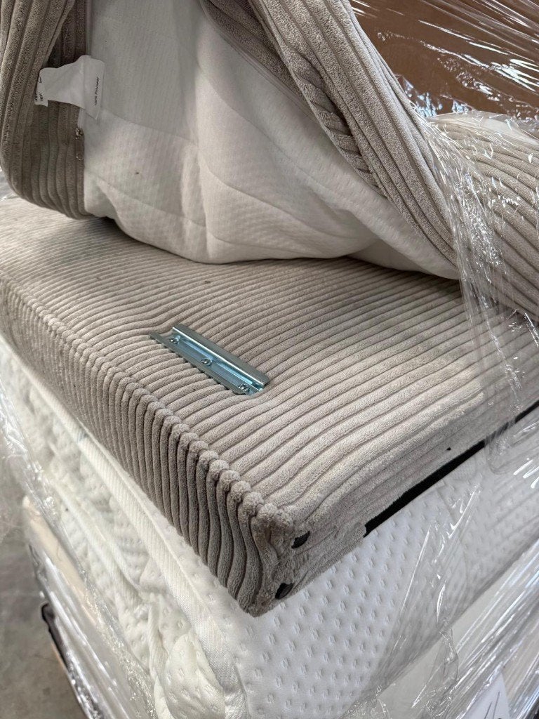 Boxspring Premium Duitse Fabrikant 200x200 cm – Z.G.A.N, Ophalen, Beige, Luxe, Tweepersoons
