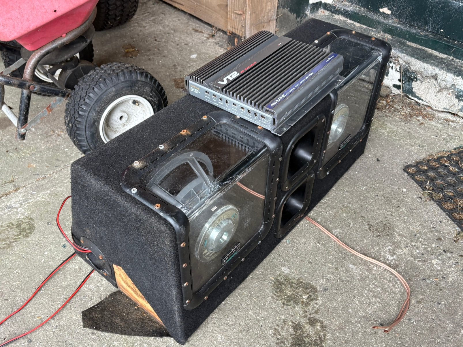 Subwoofer em-phaser  + alpine preamp, Ophalen, Gebruikt