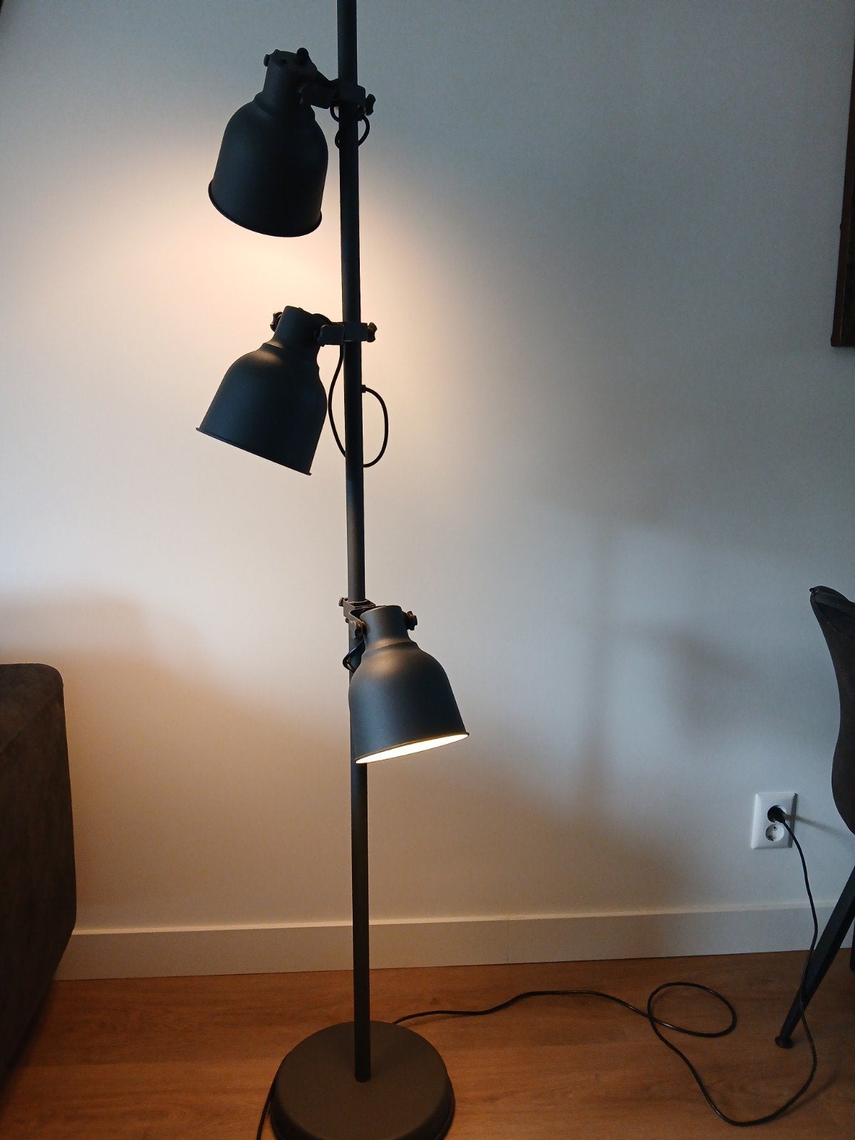 Vloerlamp, Ophalen, E14 (klein), Zo goed als nieuw, Metaal