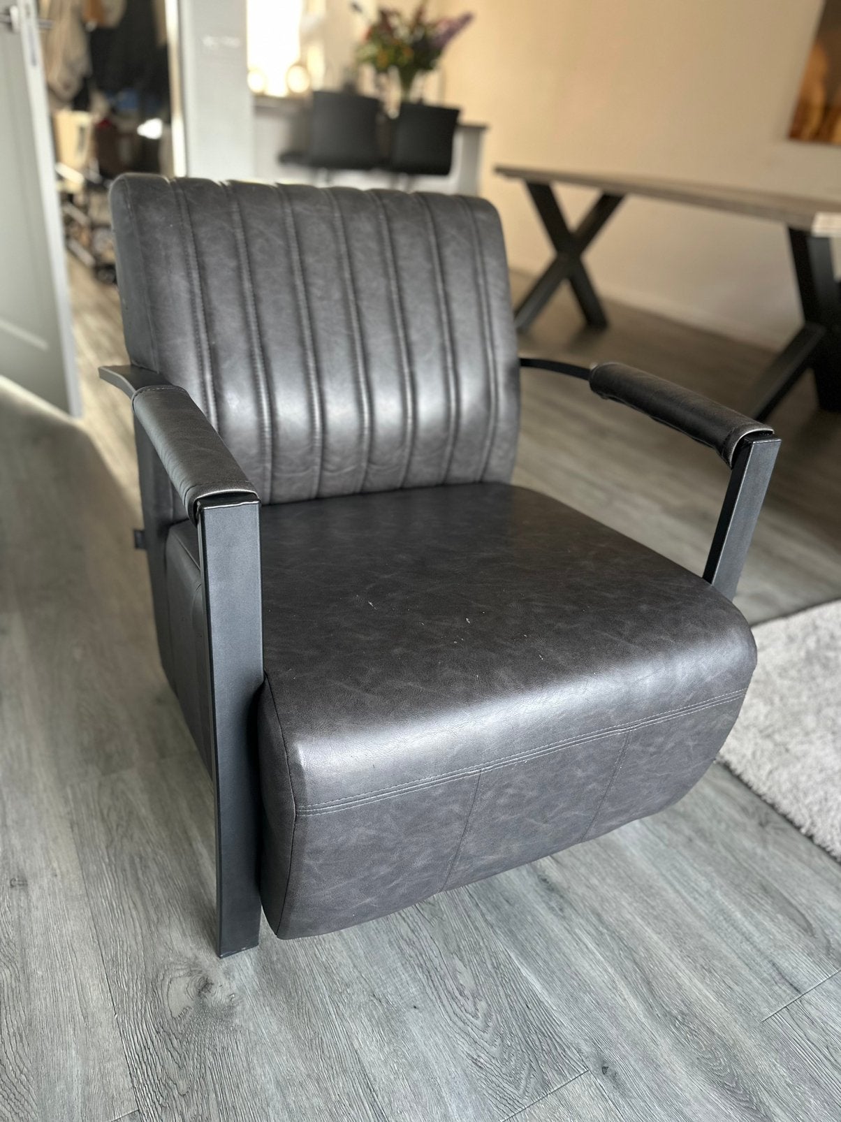 industriële fauteuil van het merk So True by Troubadour, Ophalen, Gebruikt, Eenpersoons, 75 tot 100 cm