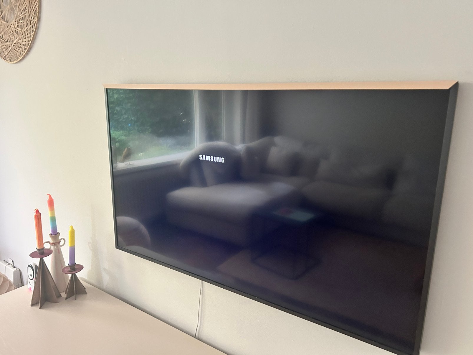 Magnetische strips licht hout the Frame, Audio, Tv en Foto, Televisies, Ophalen, Gebruikt, 50 Hz, Samsung