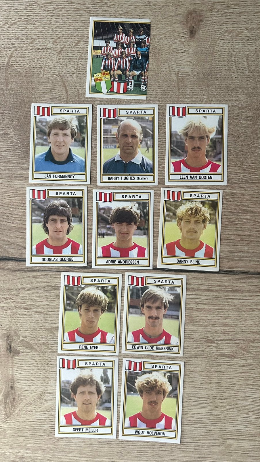 Panini Voetbal 83 plaatjes Sparta 11x, Verzenden, Zo goed als nieuw, Meerdere plaatjes