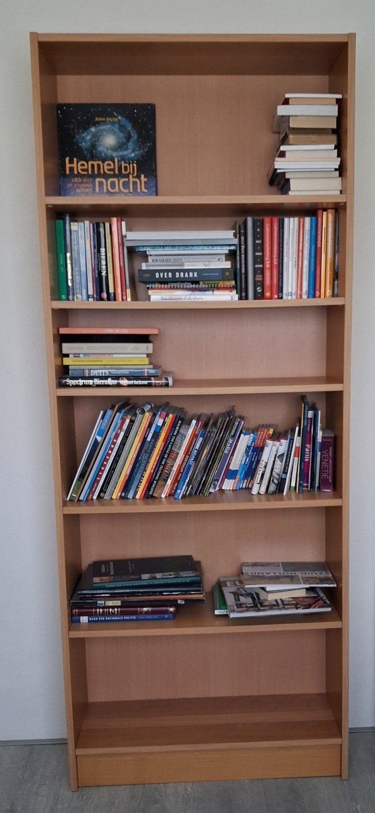 Boekenkast beuken 80x200x29, Ophalen, 25 tot 50 cm, 50 tot 100 cm, 150 tot 200 cm