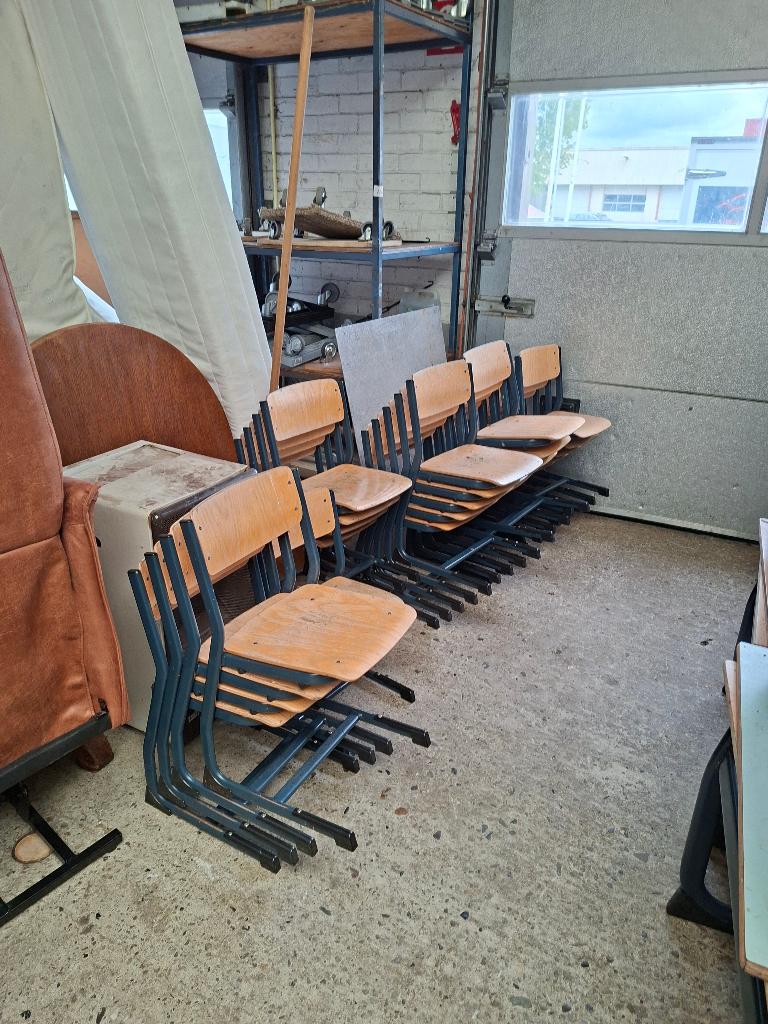 partij trailer vol mix stoelen en tafels, Overige typen, Gebruikt, ., Metaal